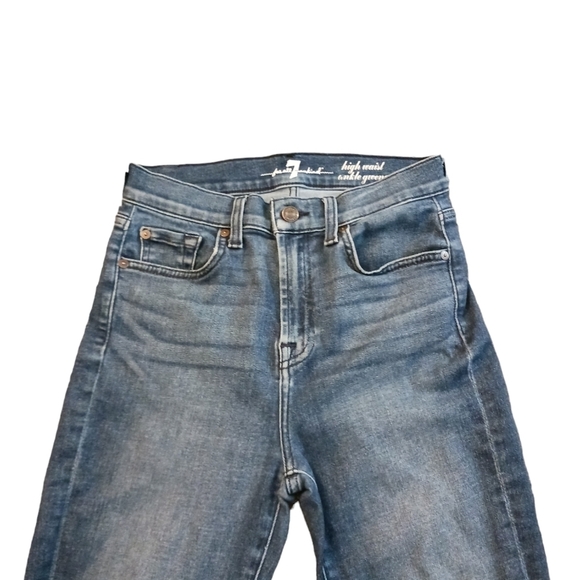 7 For All Mankind Jeans Guinevere High Waist Ankle Jeans - Picture 3 of 9